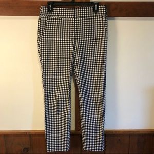 Gingham high waisted ankle pants
